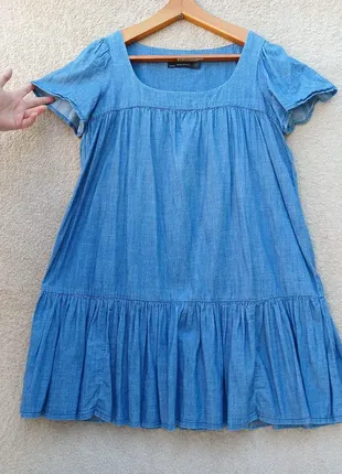 Джинсовое платье от zara,р46🌺🌺🌺2 фото