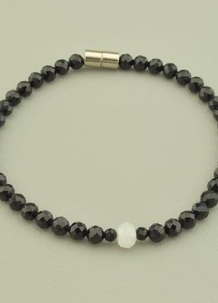 Браслет шпінель,турмалін,горний кришталь 18 см.