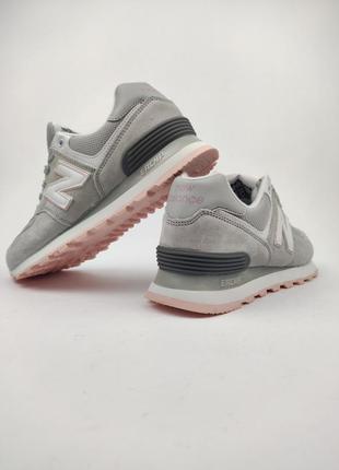 Кроссовки new balance 574 l.gray pink7 фото