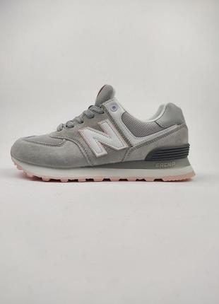 Кроссовки new balance 574 l.gray pink5 фото