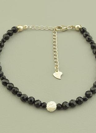 Браслет шпінель,турмалін, кокосолонг 18 см.