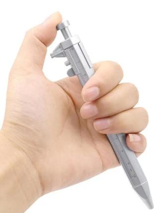 Ручка штангенциркуль 100 мм. багатофункціональна кулькова ручка з лінійкою.