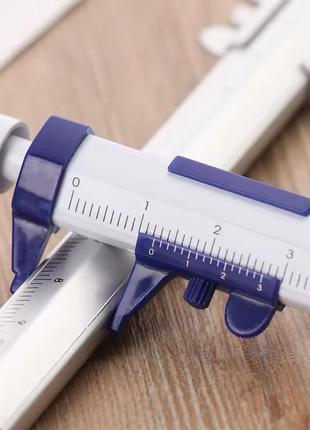 Ручка штангенциркуль 100 мм. багатофункціональна кулькова ручка з лінійкою.