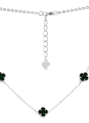 Срібне кольє silverthin з малахітом, вага виробу 6,1 гр (60001990) 420460 розмір