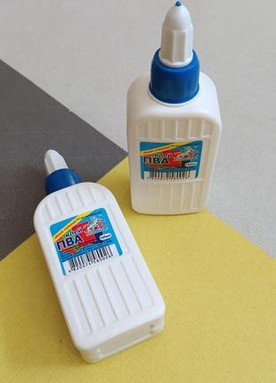 Клей канцелярский пва 100 мл с дозатором и евроколпачком.