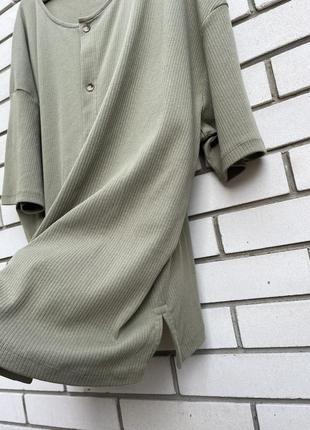 Зеленая (хаки) блуза топ в рубчик большого размера bonprix6 фото