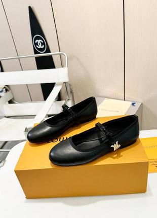 Балетки черные белые