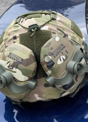 Тактичні військові навушники для шолома walkers razor з кріпленням чебурашка навушники для кріплення каску зсу