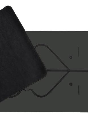 Коврик для йоги профессиональный easyfit pro каучук 5 мм черный