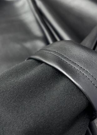 Брюки женские теплые кожаные на флисе "kors" &lt;unk&gt; норма6 фото