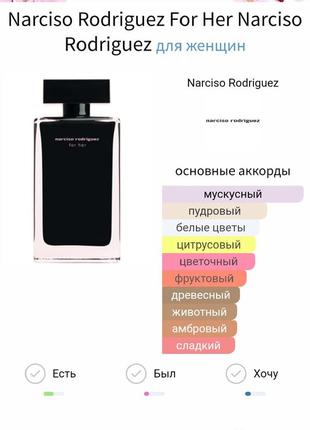 Narciso rodriguez for her edt 1 ml оригінал.8 фото