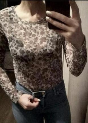 Лонгслив кофточка сетка размер с