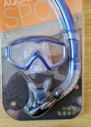 Набор для подводного плавания маска и трубка с 14 лет intex aquaflow sport2 фото