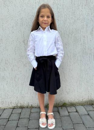 Костюм детский нарядный в школу для девочки . юбка и рубашка