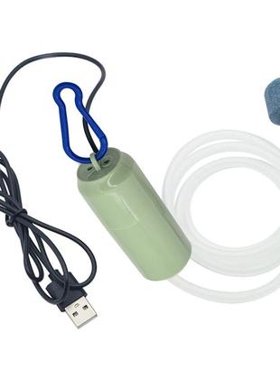Миниатюрный кислородный usb компрессор для аквариума green