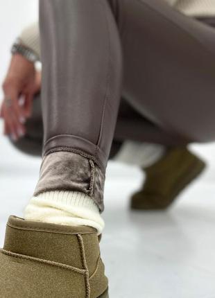 Утепленные женские кожаные брюки (мех) "dario" &lt;unk&gt; норма5 фото