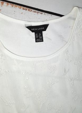 Нежная белая свободная блуза с открытыми плечами new look, размер 44 - 466 фото