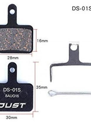 Тормозные колодки dust ds-01s полуметалл, disc, черный (brs-015)