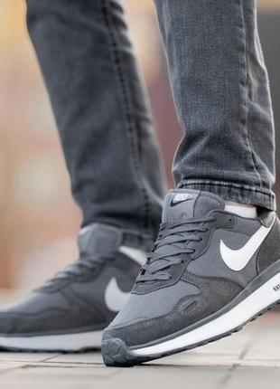 Кроссовки мужские легкие nike air zoom grey стильные серые замшевые спортивные кроссовки найк на лето5 фото