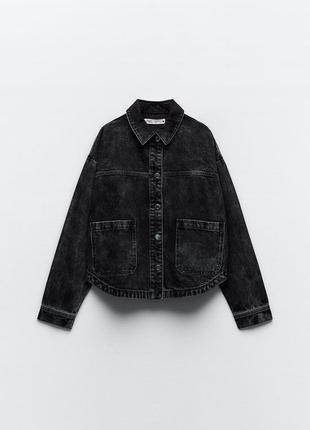 Джинсова куртка zara цупкий джинс