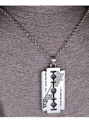 Кольє з кулоном "лезія" колір — срібло арт. 02125