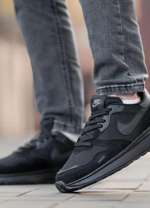 Кроссовки мужские легкие nike air zoom black стильные черные замшевые спортивные кроссовки найк на лето3 фото