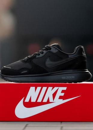 Кроссовки мужские легкие nike air zoom black стильные черные замшевые спортивные кроссовки найк на лето1 фото