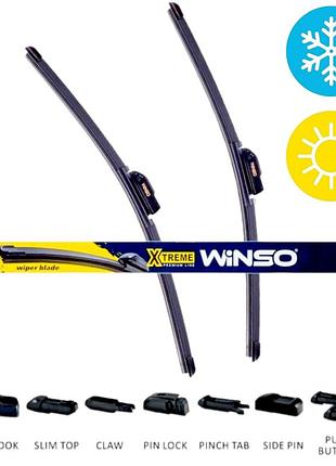 Комплект двірників для citroen c3 2002 — 2009р. 600/450 мм безкаркасний двірники для сітроен ц3