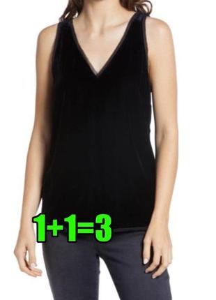 1+1=3 вельветовая нежная черная блуза f&amp;f, размер 52 - 54