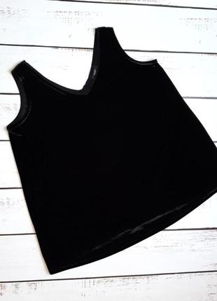 1+1=3 вельветовая нежная черная блуза f&amp;f, размер 52 - 542 фото