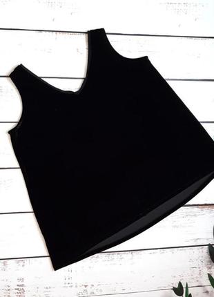 1+1=3 вельветовая нежная черная блуза f&amp;f, размер 52 - 545 фото