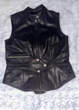 Байкерський жилет шкіряний fun company louis