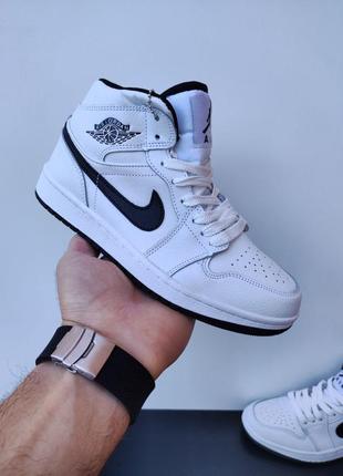 Кросівки nike air jordan 1 white&black