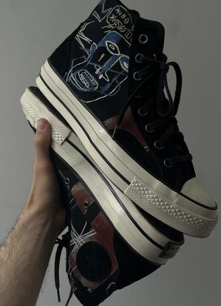 Converse chuck taylor 70 all star оригінал високі чорні кеди jean michel basquiat преміум рідкісні стильні універсальні1 фото