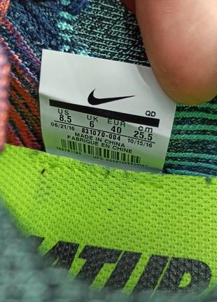 Кросівки nike free rn flyknit розмір 40 (25,5 см.)2 фото