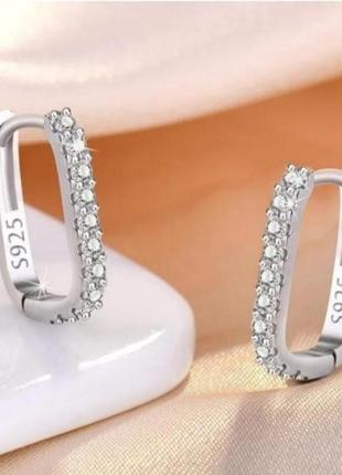 Серьги серебро маленькие оригинальные стильные silver ♥️