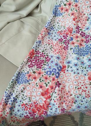 Ніжна квіткова сукня міді з розрізами6 фото