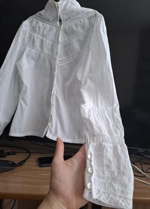 Рубашка зара ришелье рюши