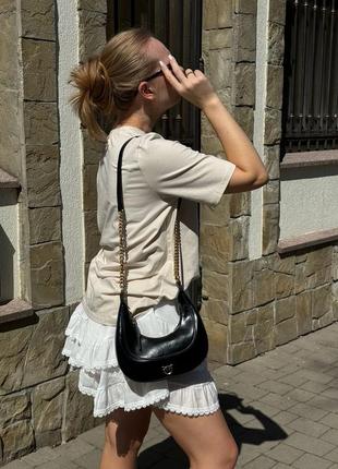 Женская сумка pinko mini brioche bag hobo black8 фото