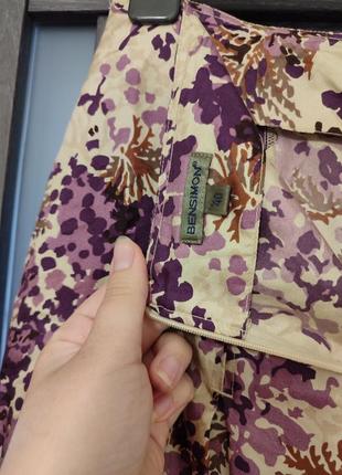 100% шелк юбка-миди в цветы от bensimon размер 40/l6 фото