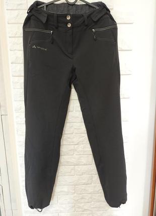 Vaude 44 / xl черные женские трекинговые брюки туристические спортивные