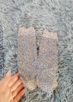 Красиві стильні капронові шкарпетки print leopard різні відтінки