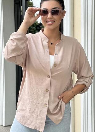 Рубашка креп 44-54рр 5 кольорів