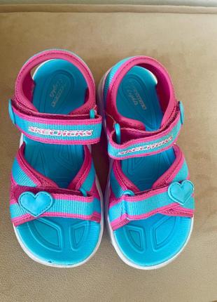 Босоніжки, сандалі  з мигалками skechers 30 р