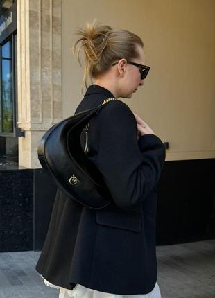 Женская сумка pinko classic brioche bag hobo black5 фото