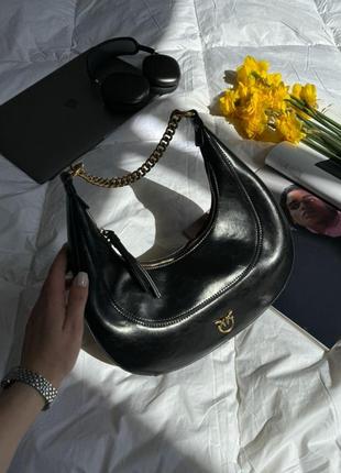 Женская сумка pinko classic brioche bag hobo black9 фото