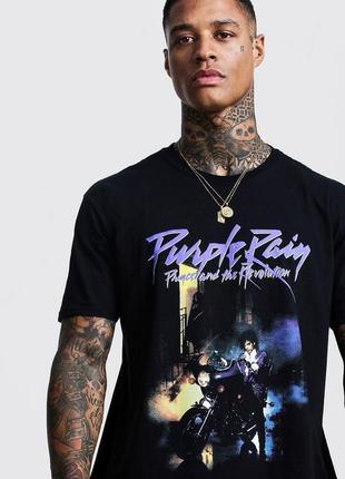 Мужская футболка с принтом prince purple rain boohoo, l