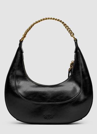 Женская сумка pinko classic brioche bag hobo black3 фото