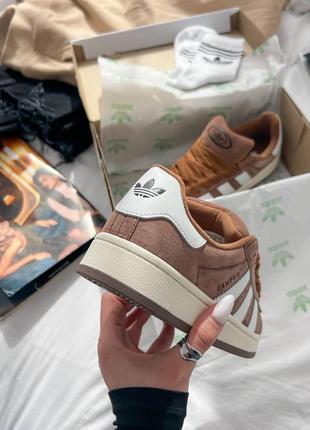 Жіночі кросівки в стилі adidas campus brown.6 фото