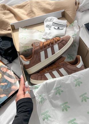 Жіночі кросівки в стилі adidas campus brown.7 фото